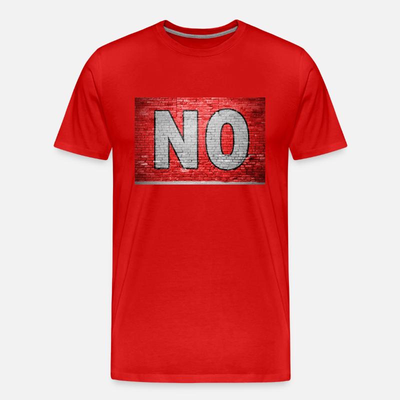 No Ziegelsteinmauer Graffiti - Männer Premium Bio T-Shirt - Rot