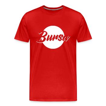 Bourse 16 - T-shirt bio Premium Homme - rouge - Devant - Damien (186cm)
