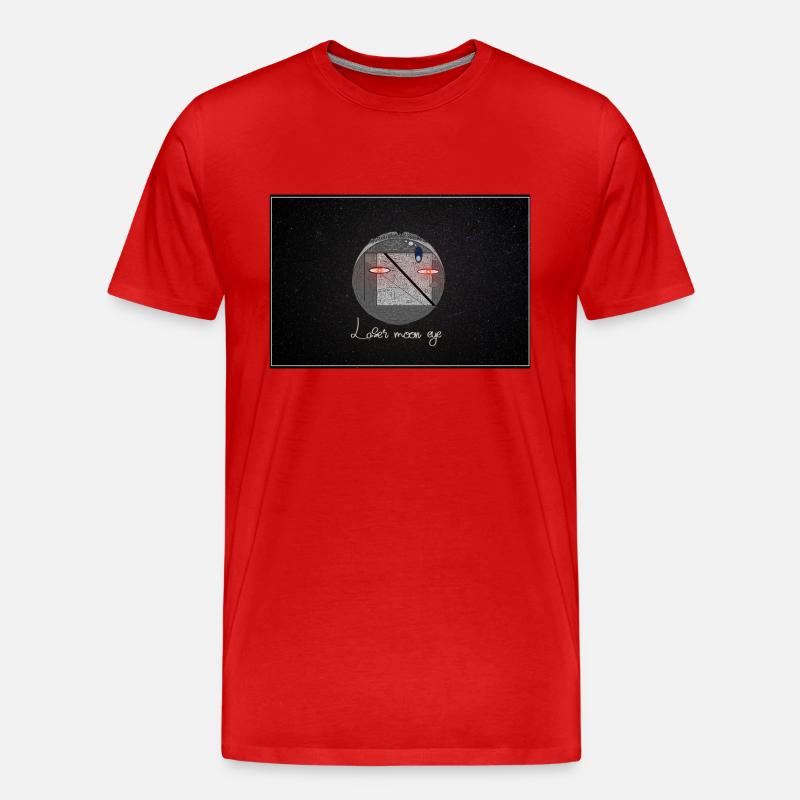Laser Eyes 2 - Männer Premium Bio T-Shirt - Rot