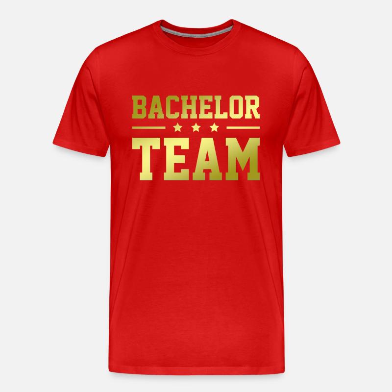 Bachelor Team - Männer Premium Bio T-Shirt - Rot