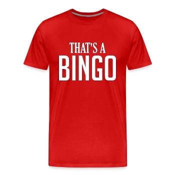 C’est un cadeau de citation de film de bingo - T-shirt bio Premium Homme - rouge - Devant - Damien (186cm)