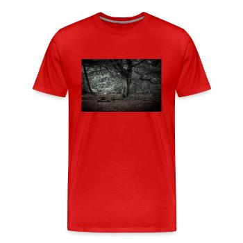 Dans la forêt de contes de fées - T-shirt bio Premium Homme - rouge - Devant - Damien (186cm)