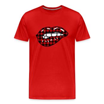 Rouge blanc et dû - T-shirt bio Premium Homme - rouge - Devant - Damien (186cm)