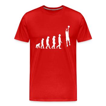 Basket évolution - T-shirt bio Premium Homme - rouge - Devant - Damien (186cm)