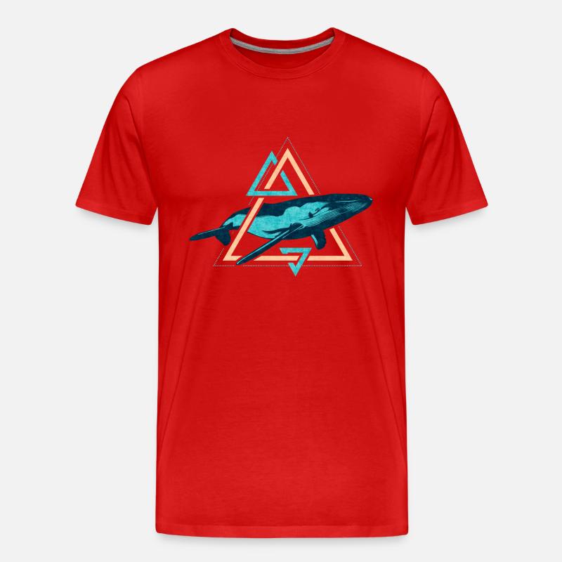 Blauwal - Männer Premium Bio T-Shirt - Rot