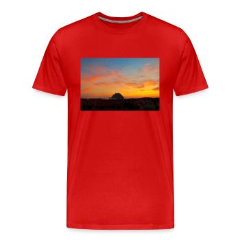 Fesselnde Sonnenuntergänge: Schönheit der Natur auf dem Display - Männer Premium Bio T-Shirt - Rot - Vorne - Damien (186cm)