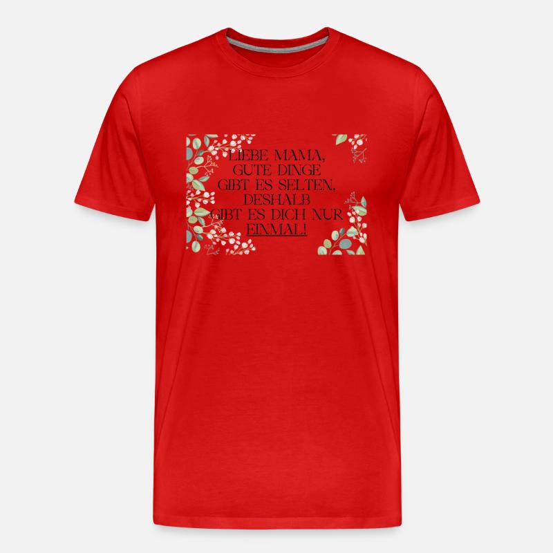 MAMA - Männer Premium Bio T-Shirt - Rot