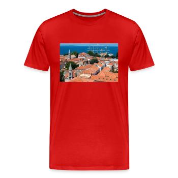 Klosterkirche des Hl. Franziskus Assisi Zadar - Männer Premium Bio T-Shirt - Rot - Vorne - Damien (186cm)