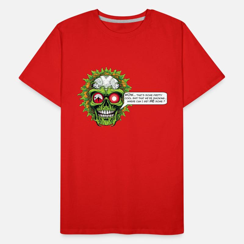 Marijuana - Comic Skull T-shirt bio Premium Homme