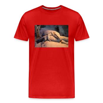 Mexican beaded lizard (Skorpion-Krustenechse) - Men's Premium Organic T-Shirt - red - Front - Damien (186cm)