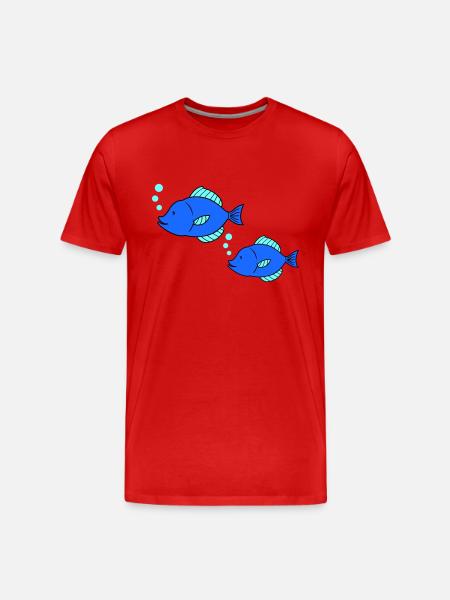 Pisces Comic - Men's Premium Organic T-Shirt - red