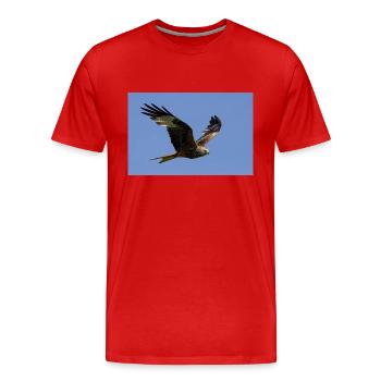 Rotmilan im Flug - Männer Premium Bio T-Shirt - Rot - Vorne - Damien (186cm)