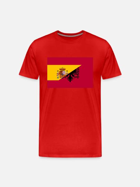 Drapeau de l’Espagne Albanie - T-shirt bio Premium Homme - rouge