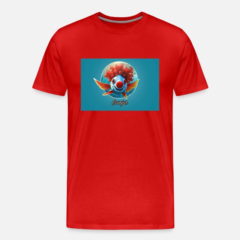Pun ambiguous german expression - Clownfisch - Männer Premium Bio T-Shirt - Rot