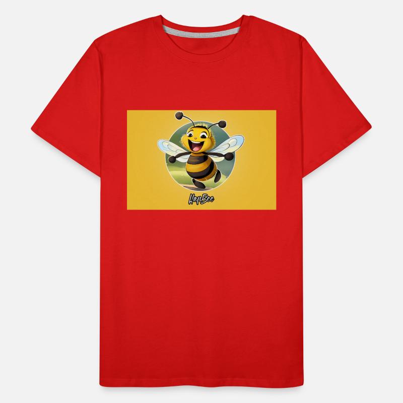 Jeu de mots expression ambiguë – HapBee (Abeille heureuse) T-shirt bio Premium Homme