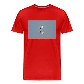 Avocet in the Water - Men's Premium Organic T-Shirt - red - Front - Damien (186cm)