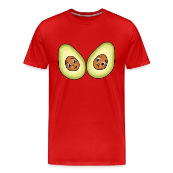 Avocados Früchte Frucht Vegetarisch - Männer Premium Bio T-Shirt - Rot - Vorne - Damien (186cm)