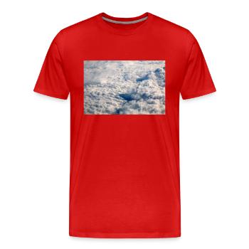 Formations nuageuses et Alpes près de la Zugspitze - T-shirt bio Premium Homme - rouge - Devant - Damien (186cm)