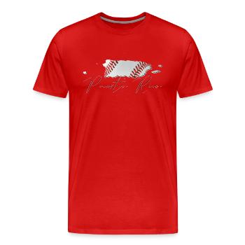 Puerto Rico (USA) | echter Baseball | Landkarte S - Männer Premium Bio T-Shirt - Rot - Vorne - Damien (186cm)