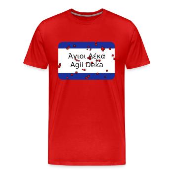 mg agii deka - Männer Premium Bio T-Shirt - Rot - Vorne - Damien (186cm)