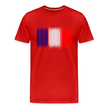 Drapeau français - nouveau design - T-shirt bio Premium Homme - rouge - Devant - Damien (186cm)