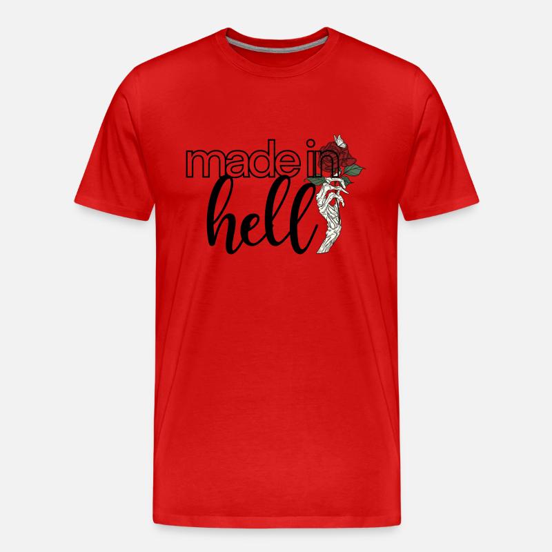 Made in Hell - Männer Premium Bio T-Shirt - Rot