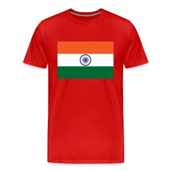Inde - T-shirt bio Premium Homme - rouge - Devant - Damien (186cm)