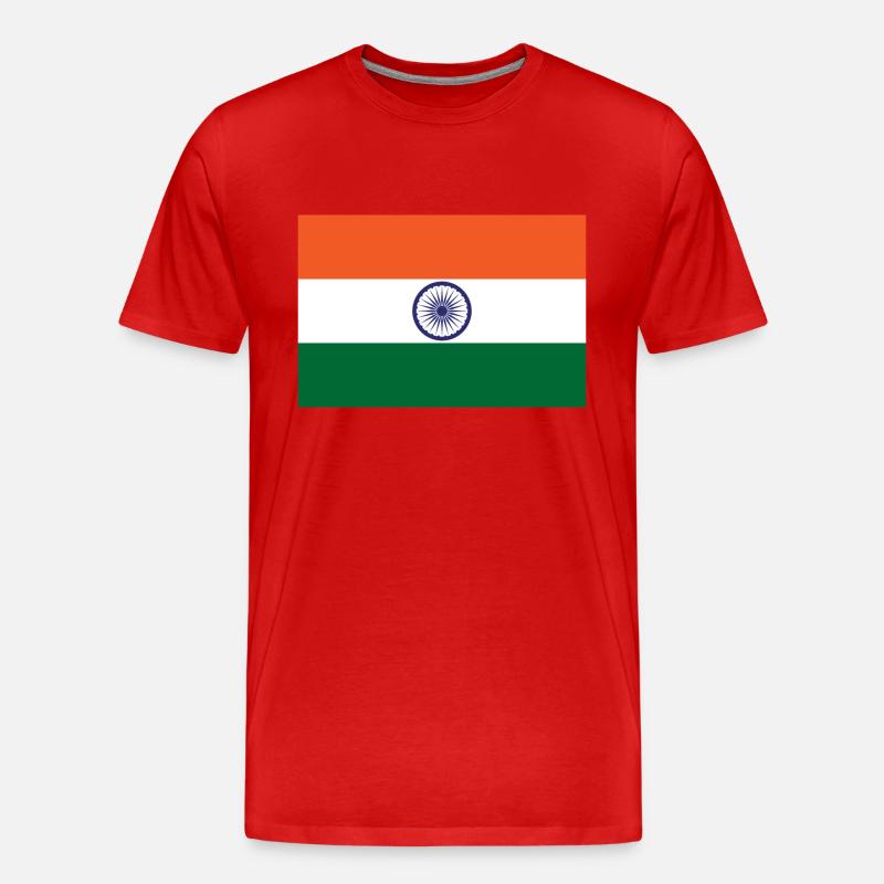 India - Men's Premium Organic T-Shirt - red