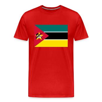 Mozambique - Men's Premium Organic T-Shirt - red - Front - Damien (186cm)