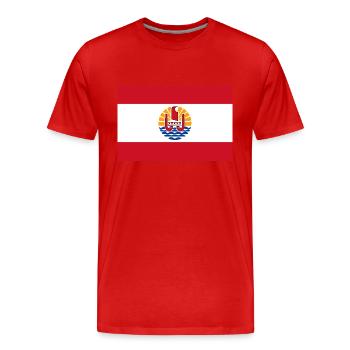 Polynésie française - T-shirt bio Premium Homme - rouge - Devant - Damien (186cm)