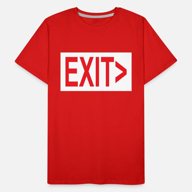 Exit / Exit / Emergency Exit Men's Premium Organic T-Shirt