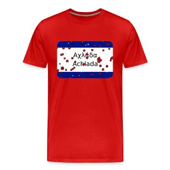 mg kriti ortsschild achlada - Männer Premium Bio T-Shirt - Rot - Vorne - Damien (186cm)