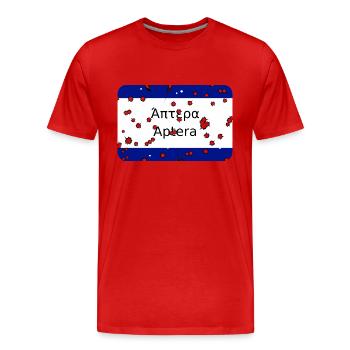 mg kriti ortsschild aptera - Männer Premium Bio T-Shirt - Rot - Vorne - Damien (186cm)