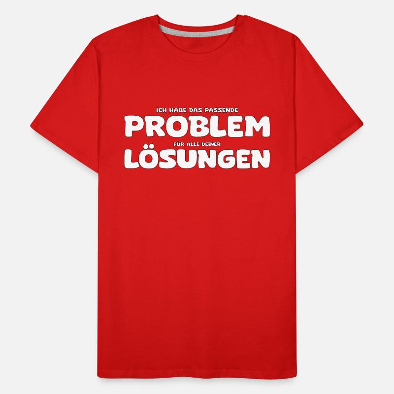 Drôle de problème et de solution en disant T-shirt bio Premium Homme
