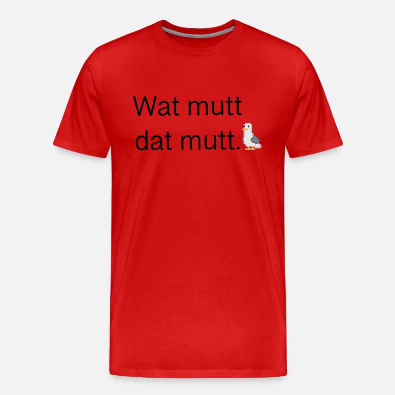 Wat mutt dat mutt - Männer Premium Bio T-Shirt - Rot