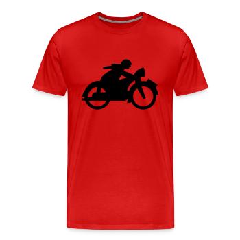 Motorcycle - Men's Premium Organic T-Shirt - red - Front - Damien (186cm)