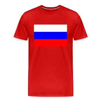 Russie, Russie, drapeau, drapeau - T-shirt bio Premium Homme - rouge - Devant - Damien (186cm)