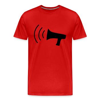 Megaphon - T-shirt bio Premium Homme - rouge - Devant - Damien (186cm)