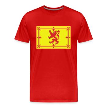 schottland - Männer Premium Bio T-Shirt - Rot - Vorne - Damien (186cm)