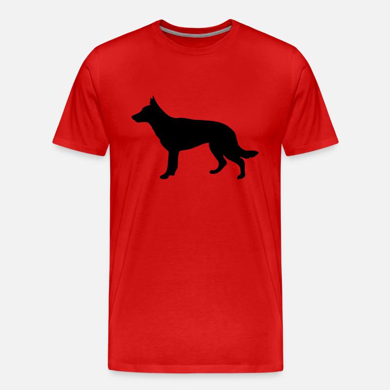 Schäferhund - Männer Premium Bio T-Shirt - Rot