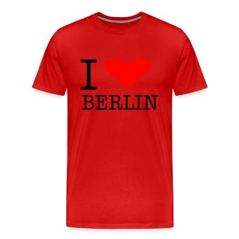 i_love_berlin1 - T-shirt bio Premium Homme - rouge - Devant - Damien (186cm)