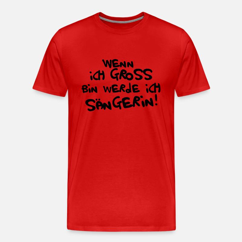 Ich werde Sängerin - Männer Premium Bio T-Shirt - Rot