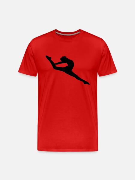 Vector Ballet dancer Silhouette - Men's Premium Organic T-Shirt - red