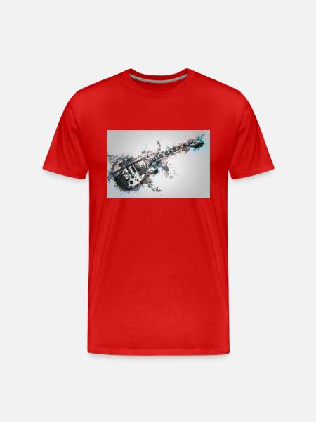 Electro Guitar - Men's Premium Organic T-Shirt - red