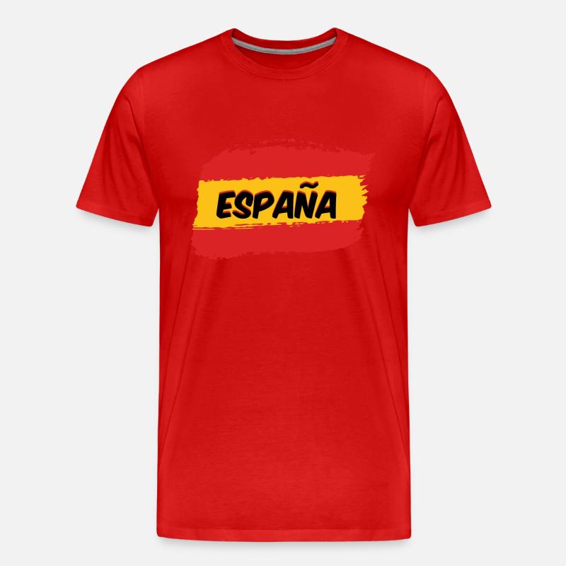 Spanische Flagge - Männer Premium Bio T-Shirt - Rot