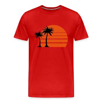 insel - Männer Premium Bio T-Shirt - Rot - Vorne - Damien (186cm)