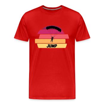 Skydive JUMP - T-shirt bio Premium Homme - rouge - Devant - Damien (186cm)