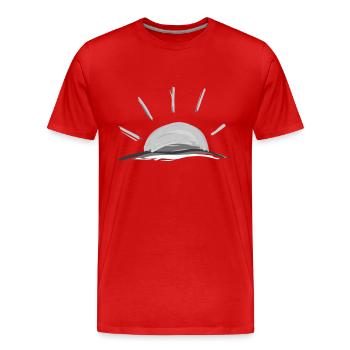 soleil coucher de soleil symbole de la mer lever du soleil - T-shirt bio Premium Homme - rouge - Devant - Damien (186cm)