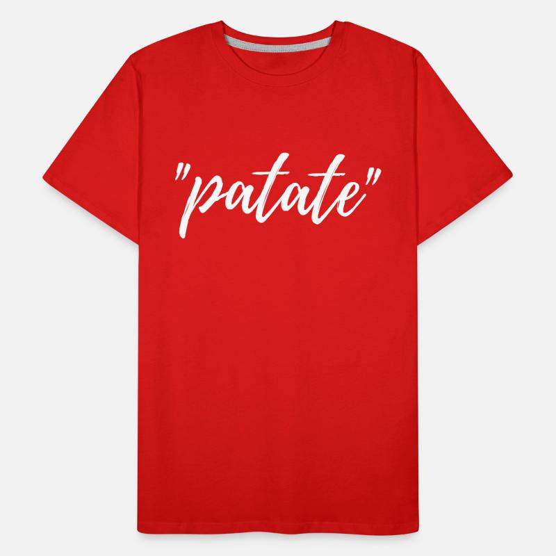 patate - message manuscrit humour autodérision T-shirt bio Premium Homme