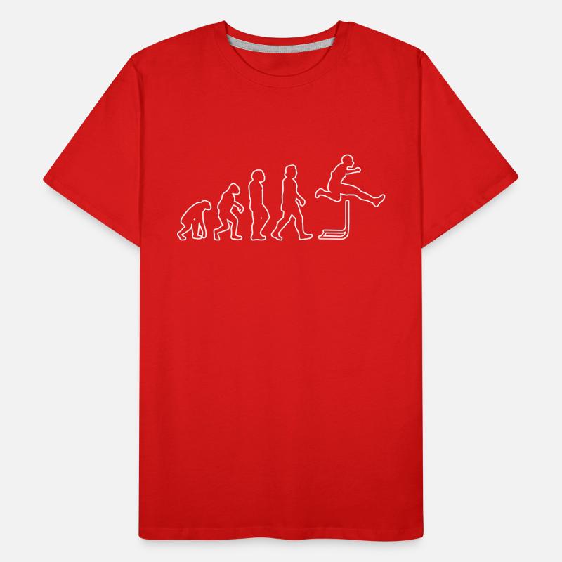 Hurdles Evolution Hurdler Athlétisme T-shirt bio Premium Homme
